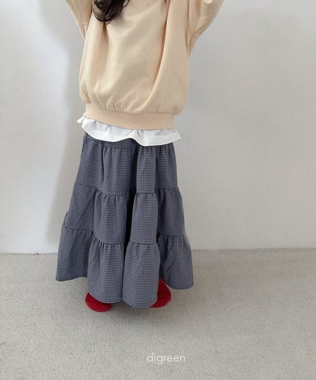 29[予約]digreen check ruffle skirt