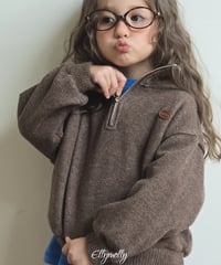 9[予約]ELLYMOLLY ardennes wool half zip