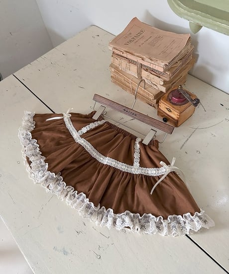 39[予約]marron suede skirt(XS-L)