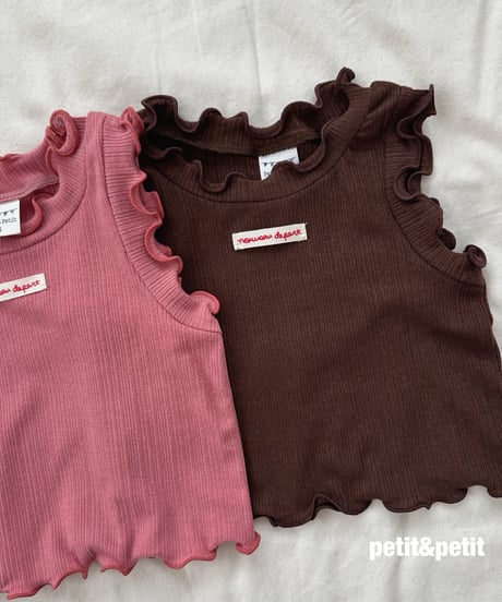18[予約]petit&petit mimi rib tanktop