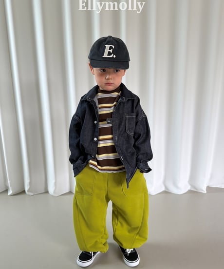 17[予約]ELLYMOLLY campus color block t-shirt