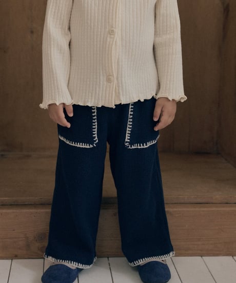 21[予約]送料無料 the beige mello waffle pants