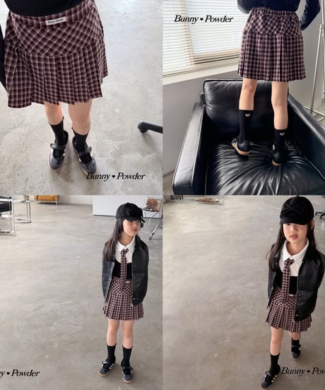 57[予約]bunny powder mocha skirt