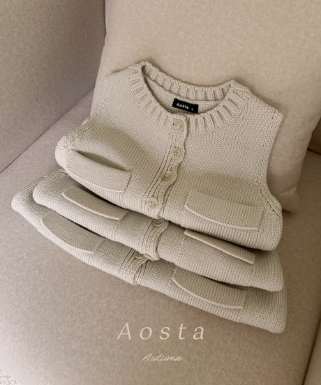 8[予約]Aosta knit cookie vest