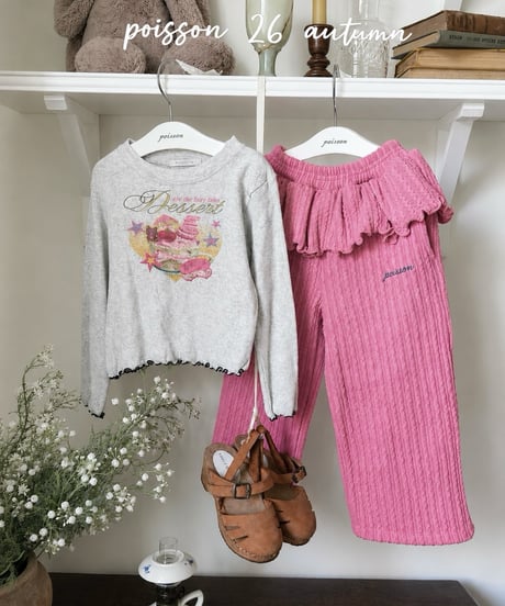 29[予約]poisson knit frill pants