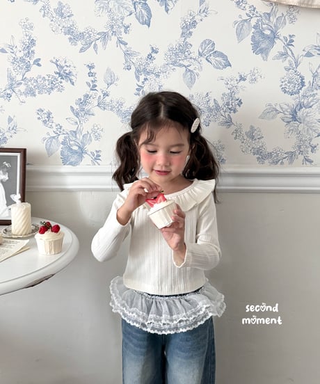 10[予約]second moment frill collar rib tee