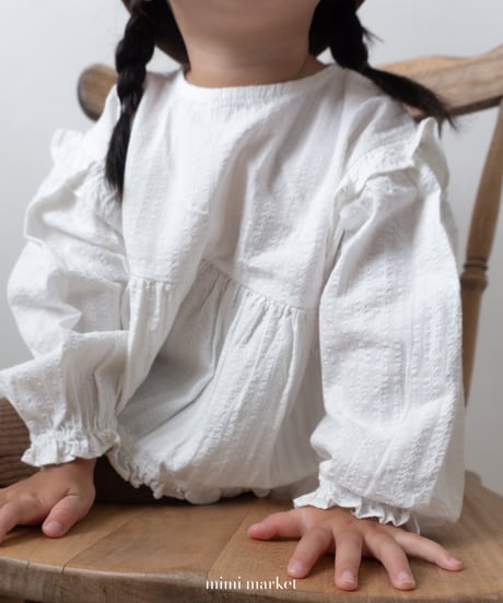 8[予約]mimi market shoulder frill blouse