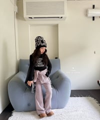 7[予約]COMMA wide bootcut pants(check)