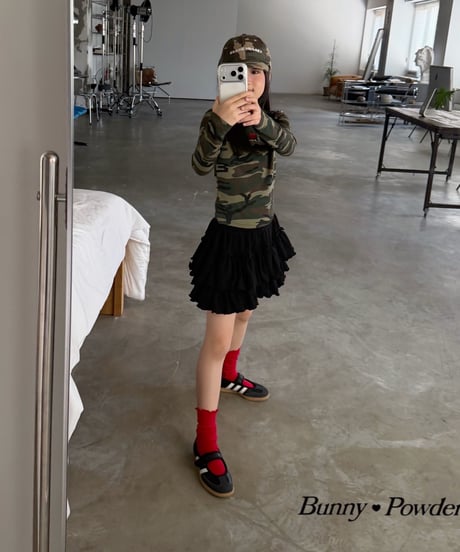 54[予約]bunny powder waffle tiered bloomers