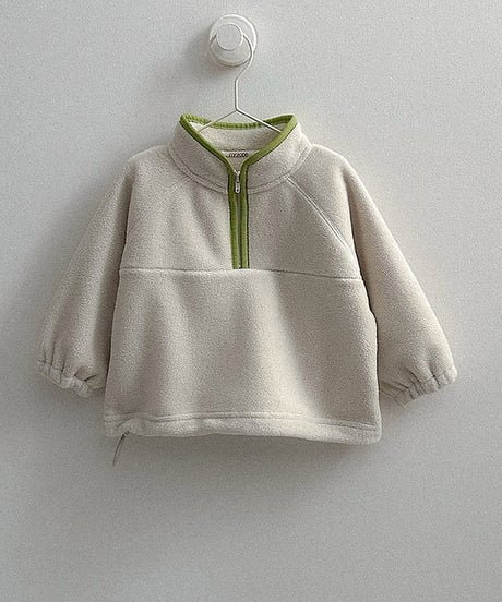 40[予約]minirobe two tone fleece half zip
