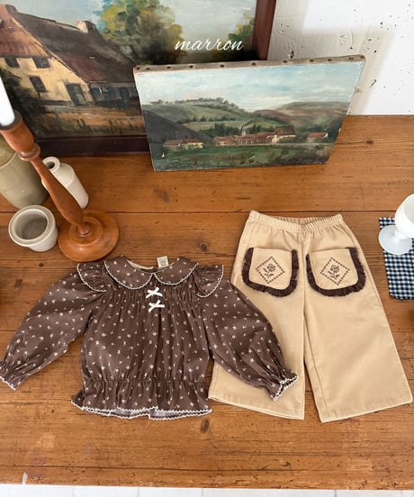 18[予約]marron shine blouse(XS-L)