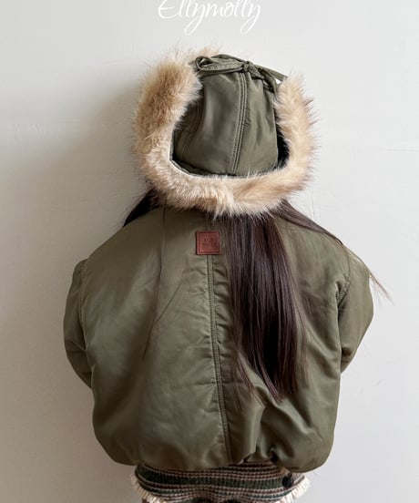 103[予約]ELLYMOLLY eskimo fur puffer hat