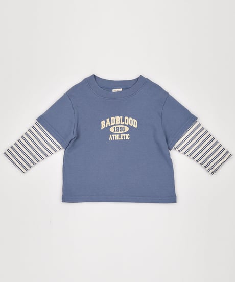 10[予約]送料無料 the beige layered sleeve tee