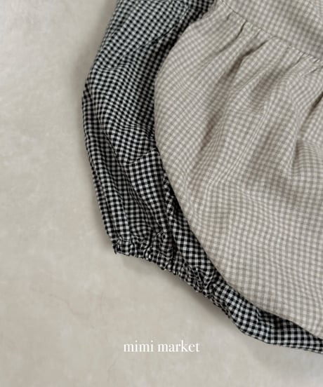 1[予約]mimi market check suspender suit
