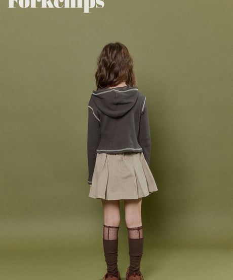 20[予約]FORKCHIPS harbor pleated skirt