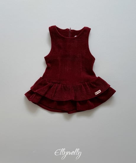 47[予約]ELLYMOLLY snow frill dress