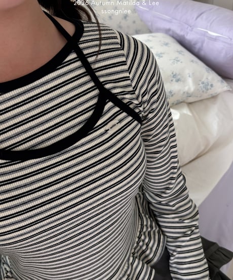 12[予約]matilda&lee day border halter neck
