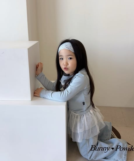 64[予約]bunny powder tutu layered skirt