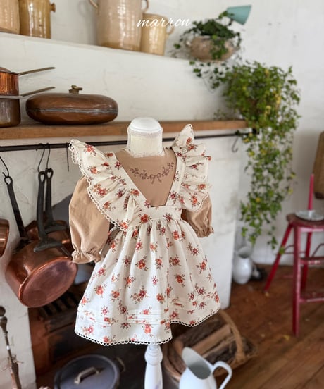 37[予約]marron flower apron