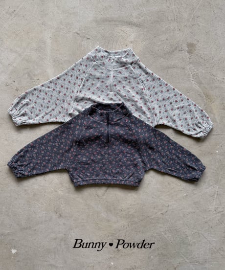 41[予約]bunny powder flower half zip