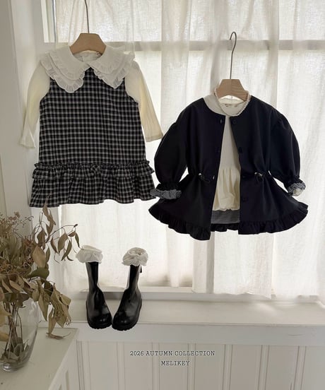 52[予約]melikey check frill ops
