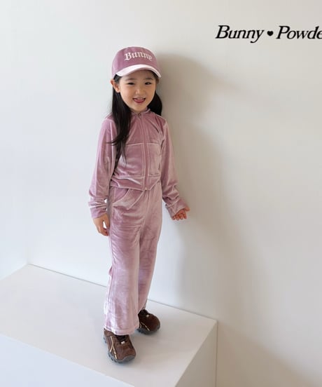 62[予約]bunny powder ash velvet pants