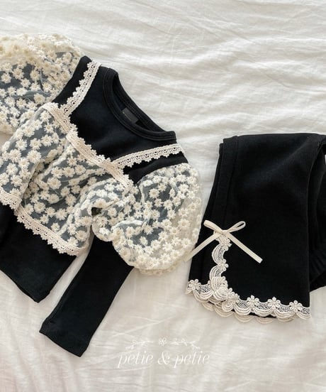 11[予約]petit&petit embroidered bustier t
