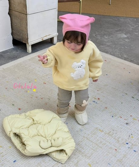 21[予約]ololala popo bear fleece line mtm