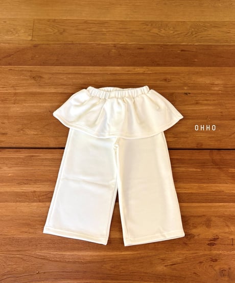 15[予約]ohho jennie frill layered pants