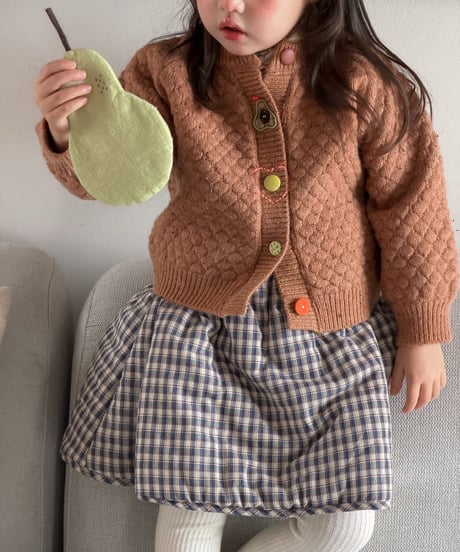 92[予約]aiai caramel popcorn knit cardigan