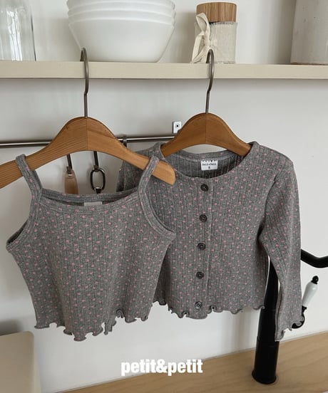 23[予約]petit&petit flower cardigan set