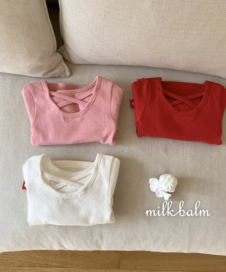16[予約]milkbalm eyelet tee