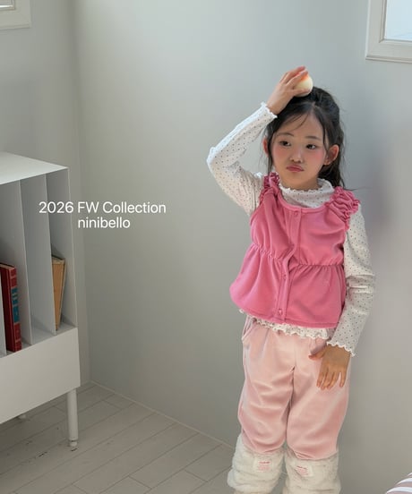 13[予約]ninibello cozy velour pants(12m-2XL)