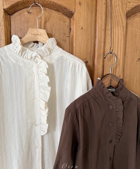 57[予約]OREN lea frill blouse(adult)