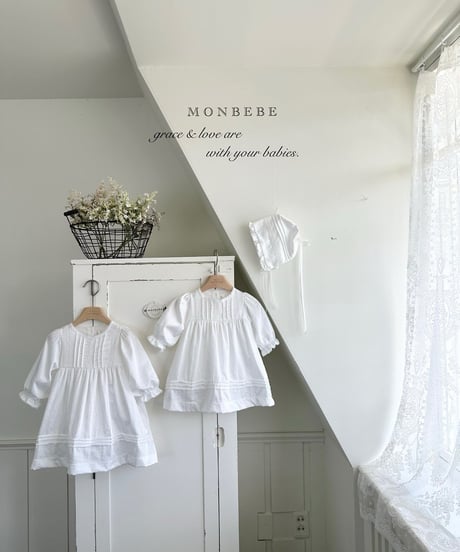 10[予約]monbebe satin pintuck baby ops
