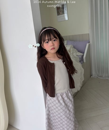 49[予約]matilda&lee check ribbon skirt