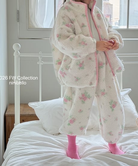44[予約]ninibello flower bud tumble jogger