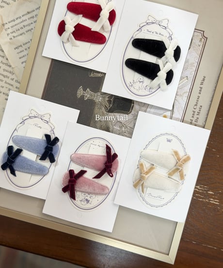 19[予約]bunnytail petit ribbon pin (2piece set)