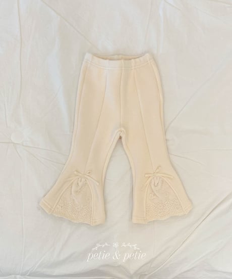 7[予約]petit&petit cozy lace flare pants