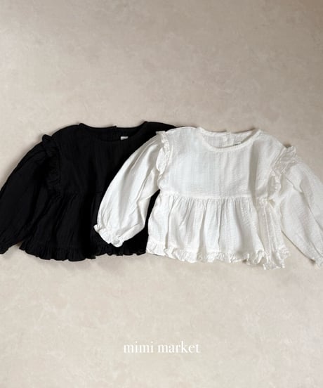8[予約]mimi market shoulder frill blouse