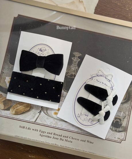 19[予約]bunnytail petit ribbon pin (2piece set)