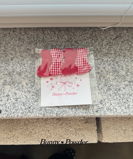 72[予約]bunny powder kiki ribbon pin set
