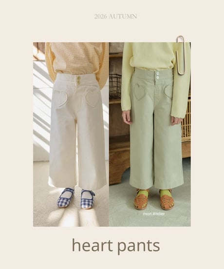 23[予約]mon Atelier heart pants