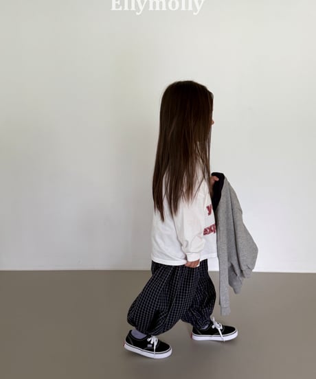 52[予約]ELLYMOLLY autumn grid balloon pants