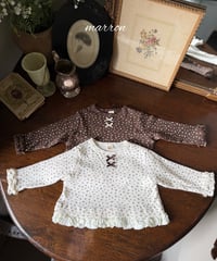 11[予約]marron ruffle t-shirt(XS-L)