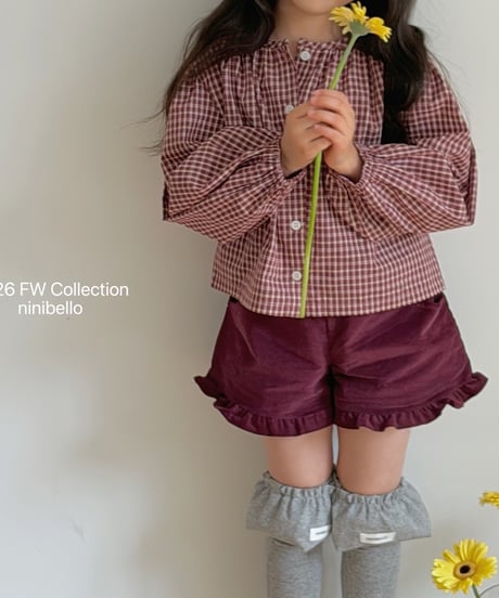 44[予約]ninibello hazel puff blouse