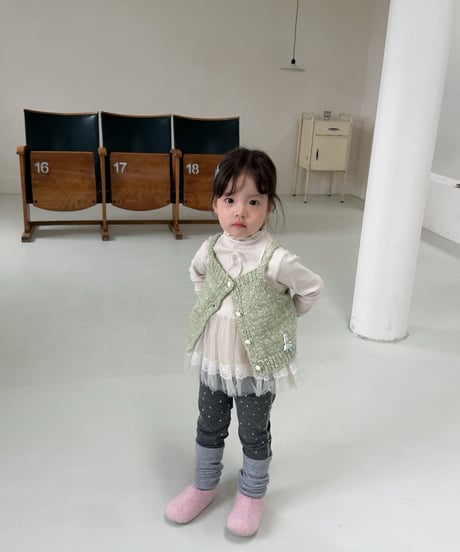 20[予約]aiai honey button knit vest