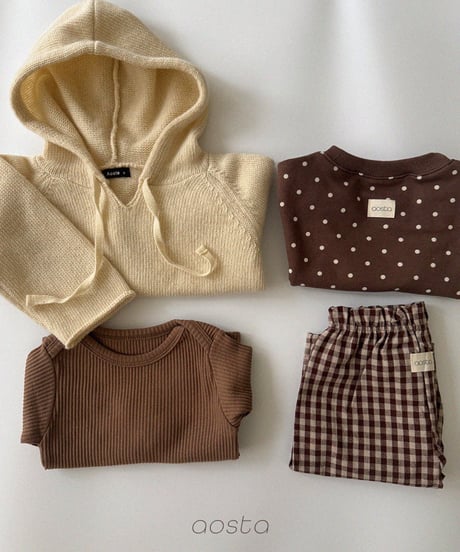10[予約]Aosta knit cookie hoodie