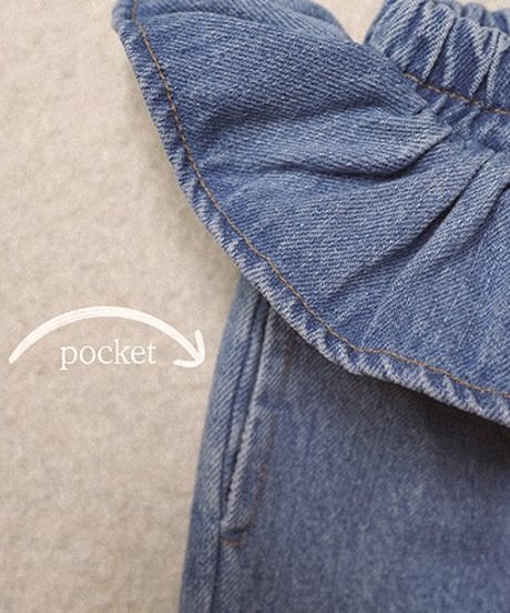 40[予約]BANANAJ frill denim pants