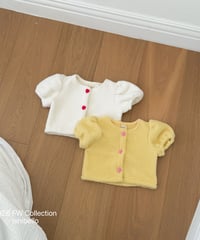17[予約]ninibello meringue heart short sleeve cardigan(12m-2XL)